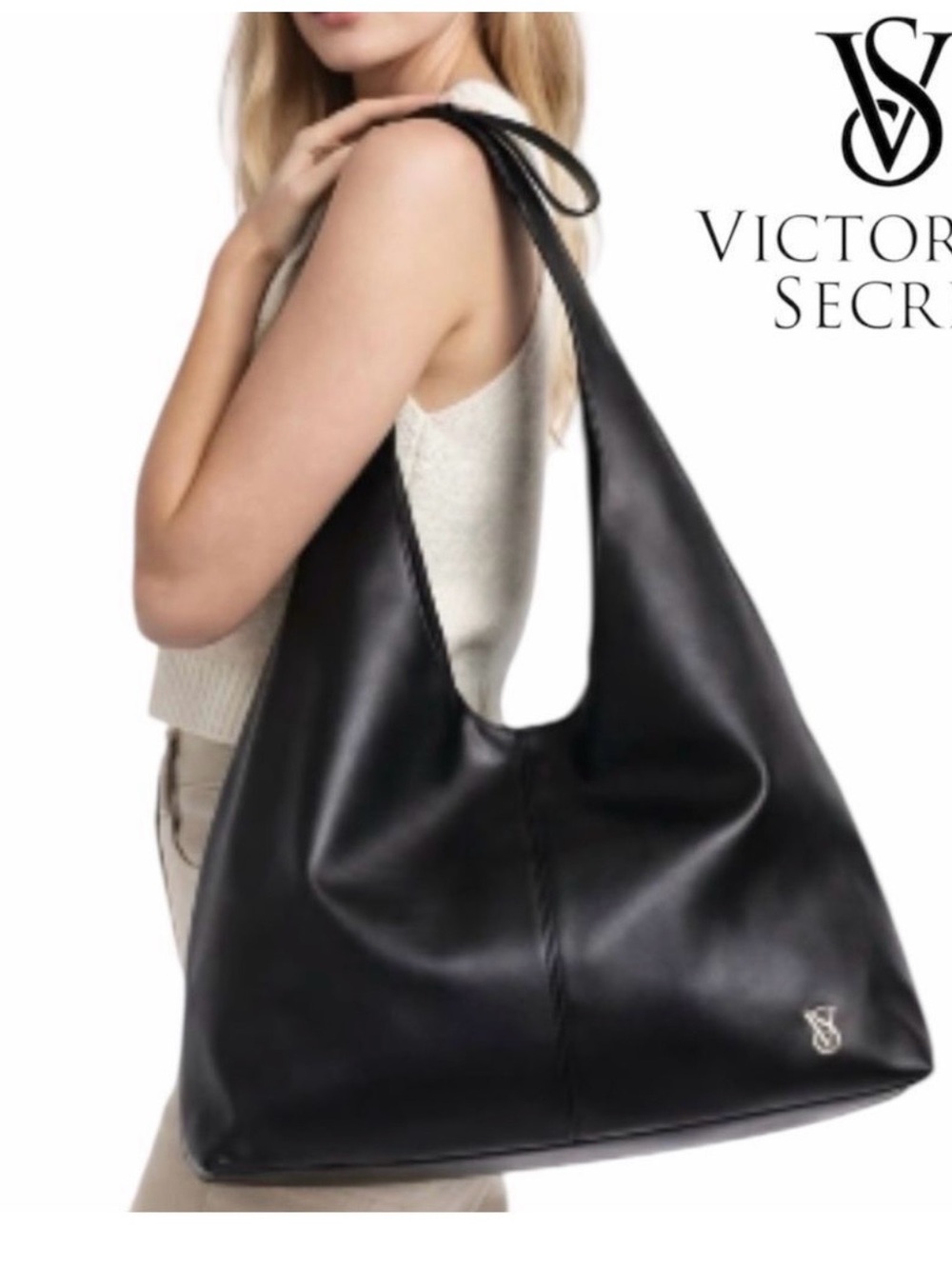 Victoria’s Secret NWOT Faux Leather Snap Bow Tote